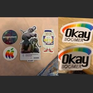 6 quality skateboard stickers